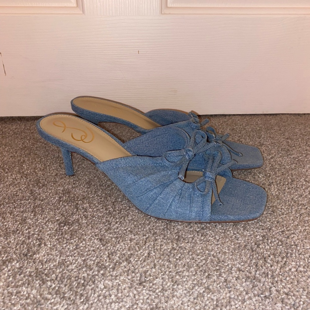 Brand New Sam Edelman Denim Kitten Heels – Free People